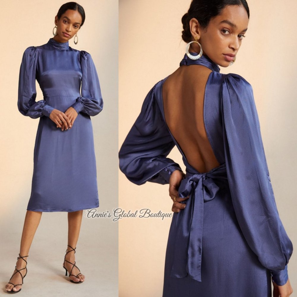 RARE NWT ANTHROPOLOGIE HUTCH Open-Back Midi Dress. Halter Neck. Size 2 - Picture 13 of 16